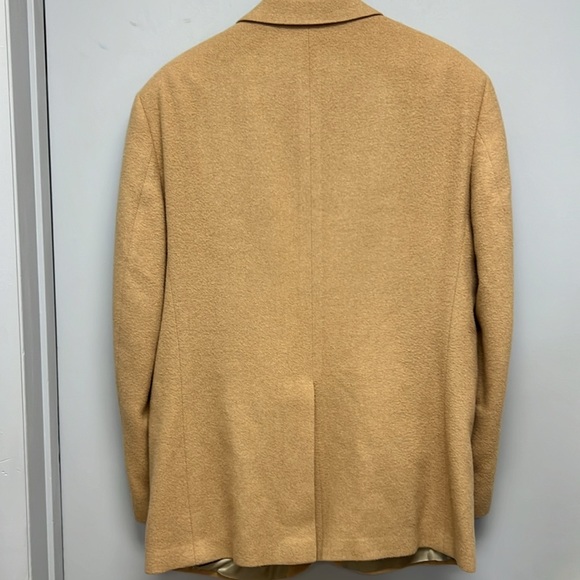 Andrew Fezza Men’s 100% Camel Hair Suit Jacket Size 44 Regular - Picture 2 of 7